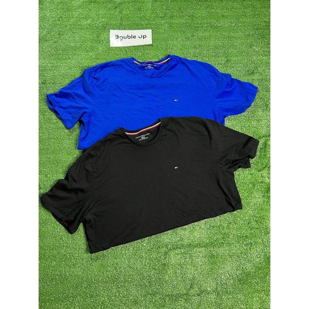 LOT of Tommy Hilfiger Men Size 3xl short sleeve Shirts Blue Black